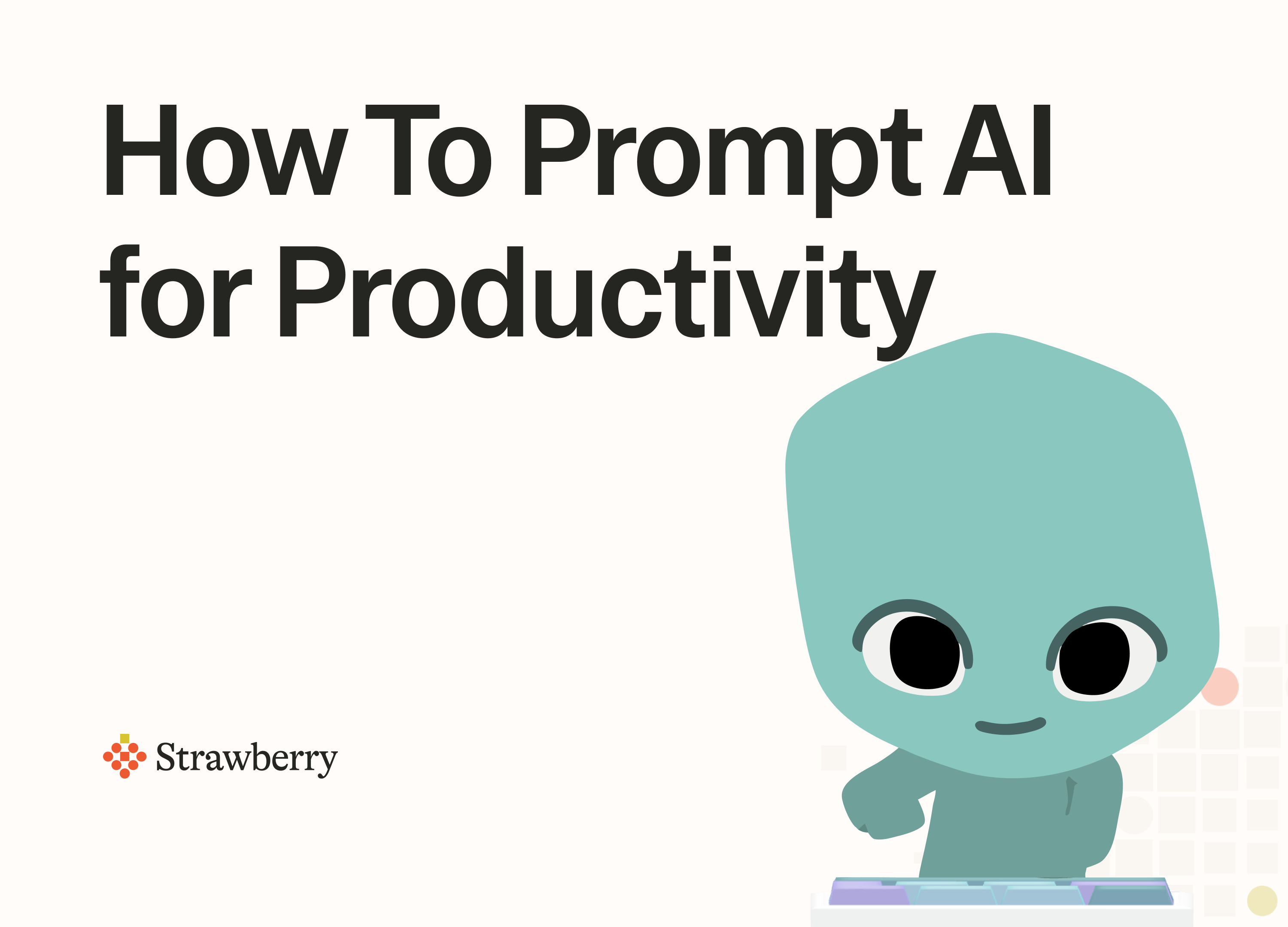 Knowledge worker using AI to boost productivity with Strawberry
